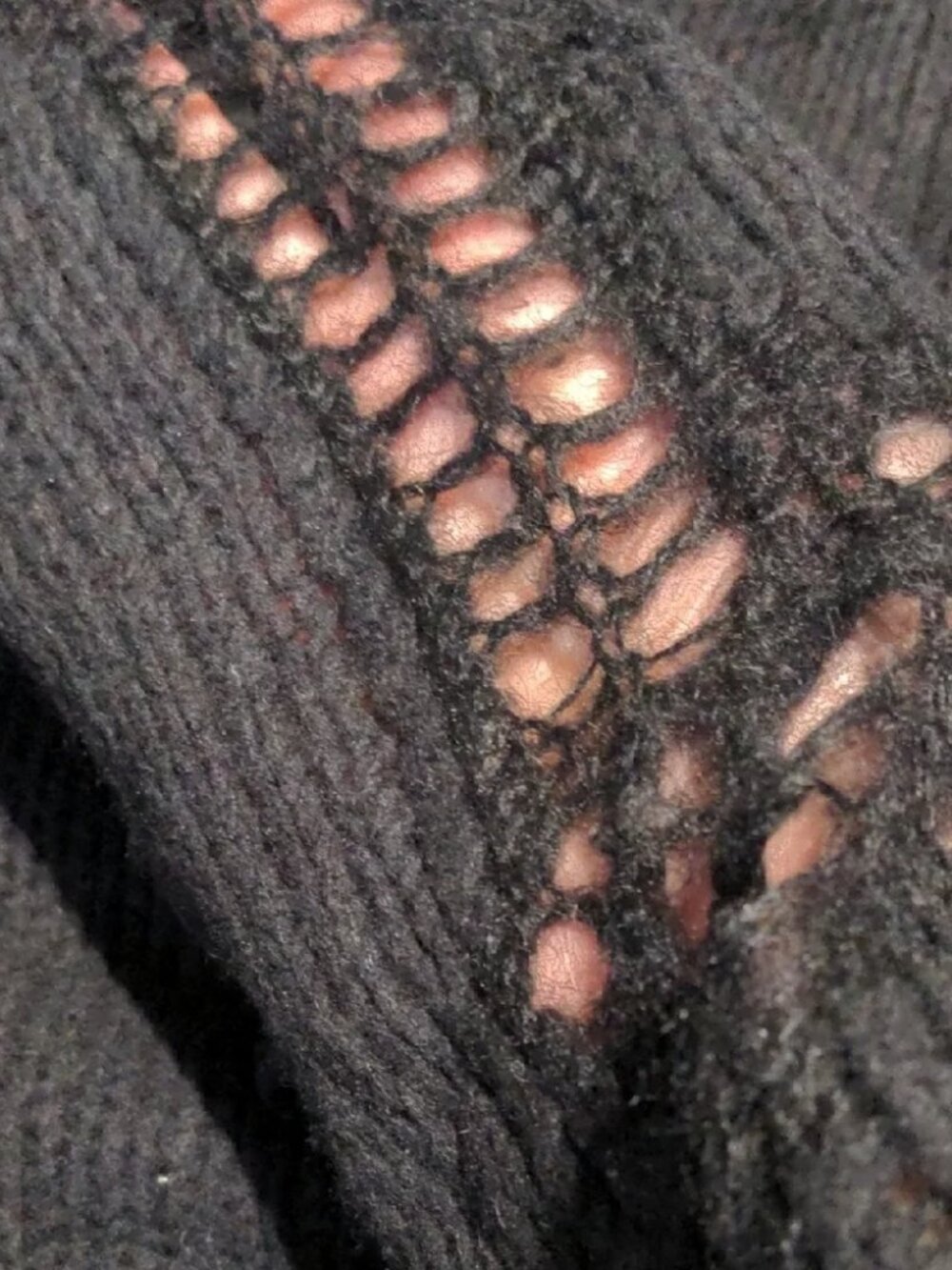 3.1 Phillip Lim Black Open Knit Crewneck Sweater Elevated Basic Small Medium - Picture 7 of 12